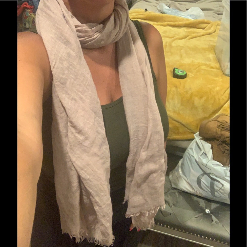 Rosy taupe scarf